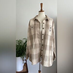 Carhartt NWT Flannel Shacket, Women’s 2X Loose Fit